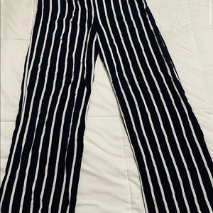 Blue and white striped pants size 4